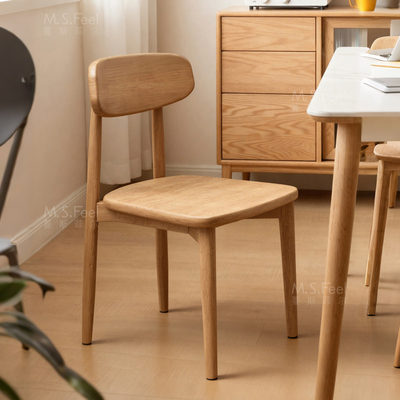 原木风餐椅高品质超大凳面！