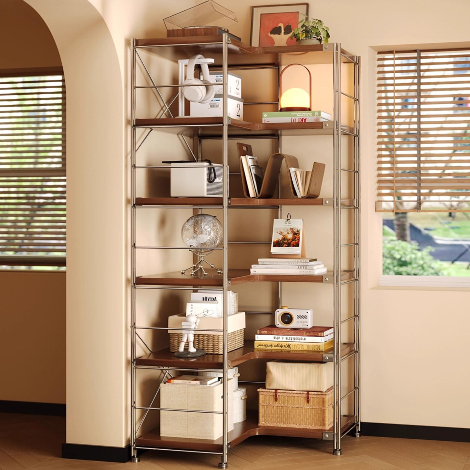 2025新款转角柜置物架中古风E0级