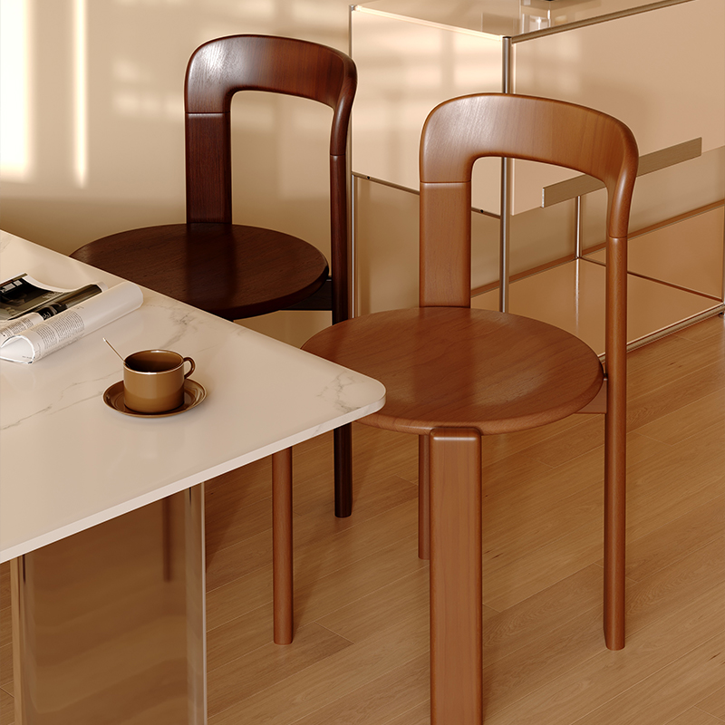 设计师款创意实木餐椅家用