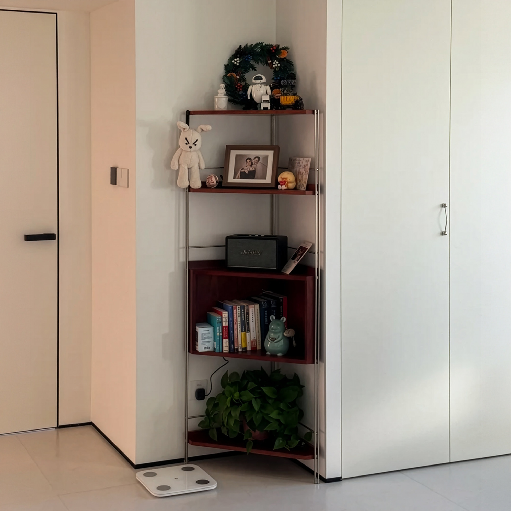 衣柜边转角型置物架中古转角柜墙角卧室三角柜拐角收纳柜展示架子,住宅家具,搁板/置物架/家用陈列架,淘宝优惠券,粉丝福利购,淘宝优惠卷