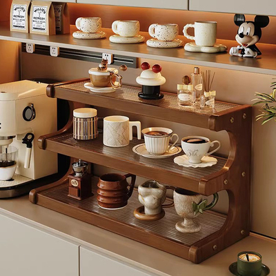 全实木橡胶木杯架置物架