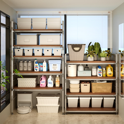 20欧标-铝型材一体靠墙阳台储物