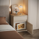 床头柜保险箱一体家用卧室2025爆款 轻奢高级感带锁小型储物收纳柜