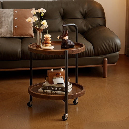 可移动小边几置物架小推车