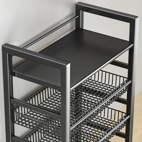 厨房菜篮子置物架落地多层家用果蔬微波炉收纳置物架多功能杂物架