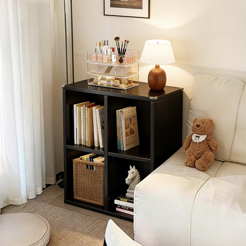 卡莱克实木格子柜沙发边柜卧室收纳储物柜书柜四格柜落地置物书架,住宅家具,书架,淘宝优惠券,粉丝福利购,淘宝优惠卷
