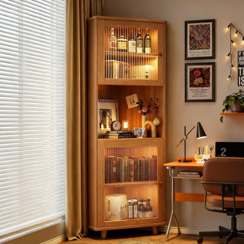 特级AAA实木！长虹玻璃柜门柜!