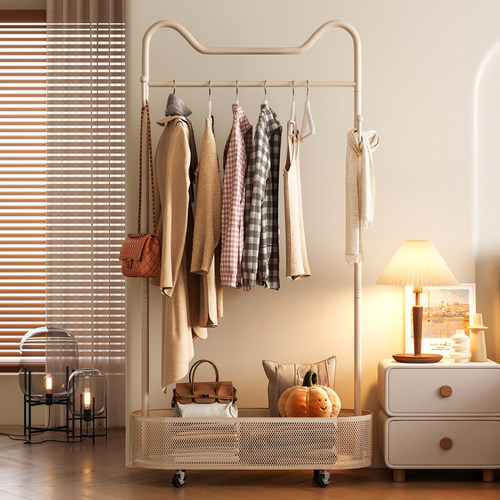 可移动猫耳挂衣架奶油风衣帽子架