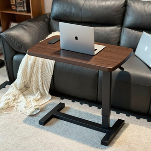 小户型实木可移动床边桌沙发办公桌可升降折叠沙发边几家用电脑桌