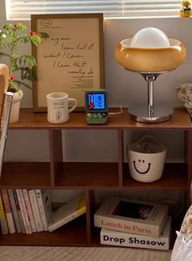 床边置物架落地网红床头格子柜卧室靠墙矮柜陈列架展示柜简易书架