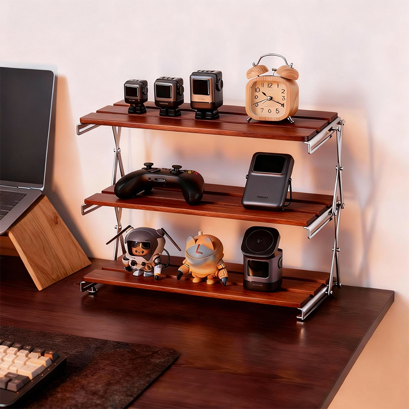 【进口实木】手柄电竞桌上置物架