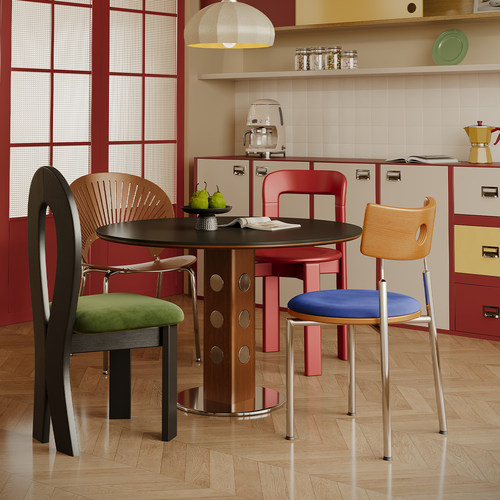 包豪斯中古风混搭餐桌椅