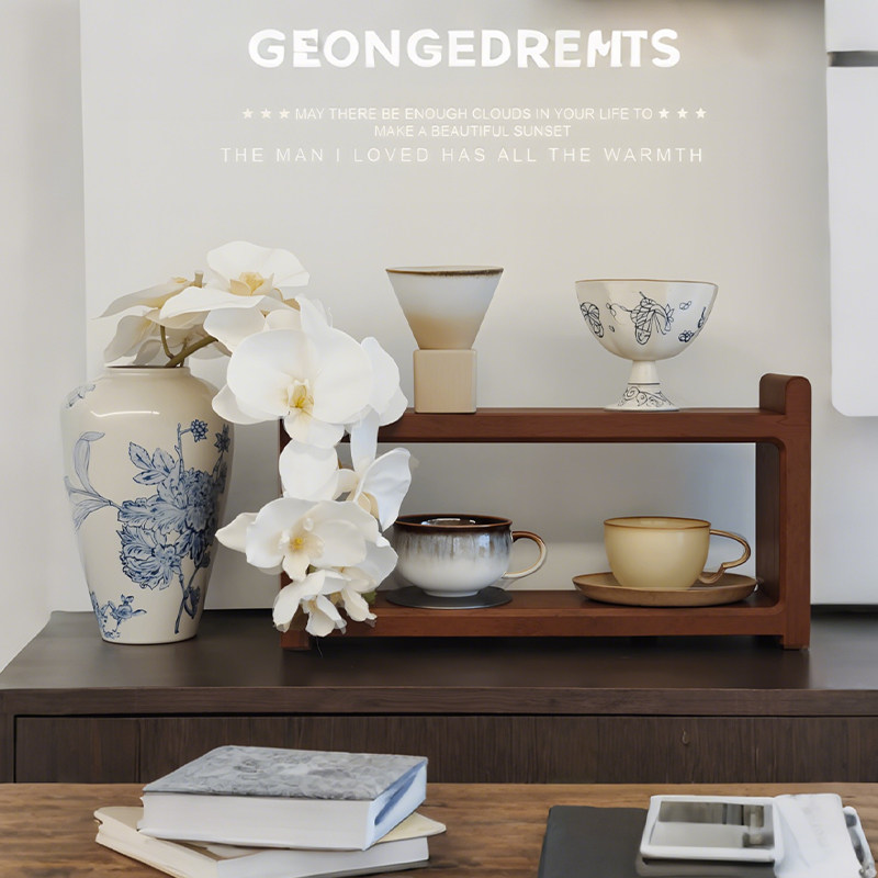 实木杯架置物架摆放台桌面防尘杯架水杯茶杯咖啡角杯子收纳层架子,家庭/个人清洁工具,杯架,淘宝优惠券,粉丝福利购,淘宝优惠卷