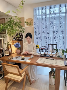 书法桌家用写字桌实木腿书桌书房国学桌毛笔字书法专用工作台桌子