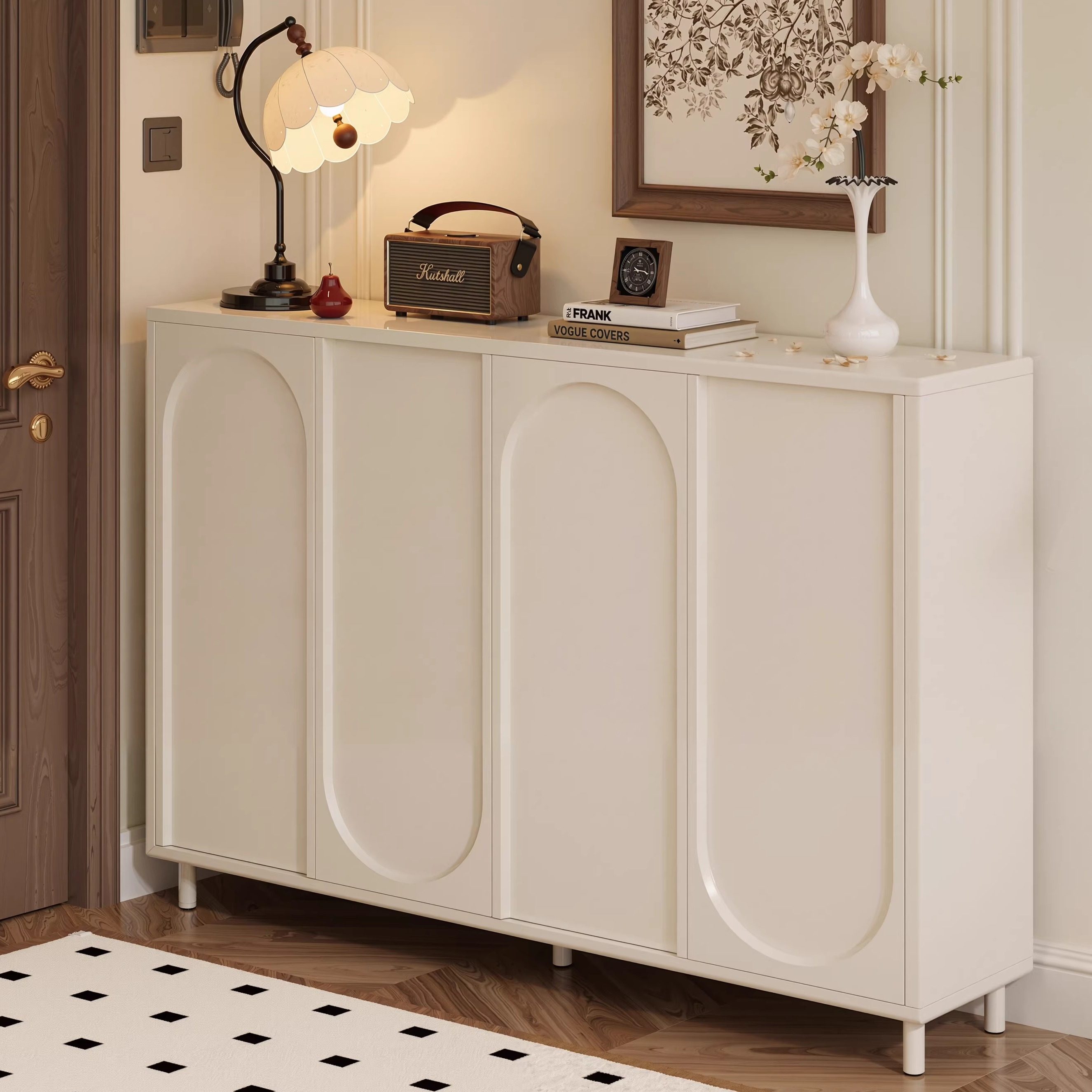 鞋柜家用门口入户2025爆款大容量多层超大玄关楼道外一体靠墙鞋架