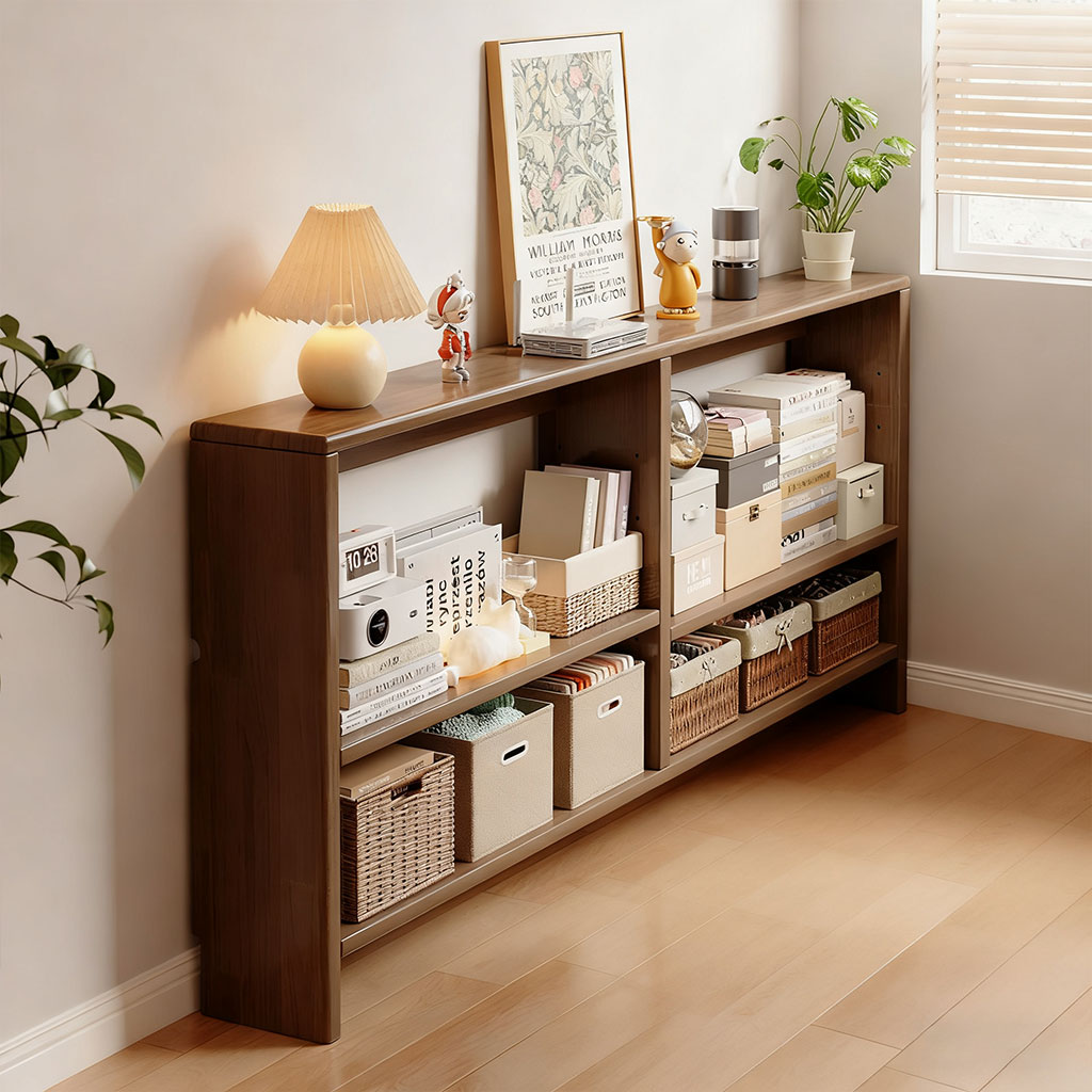 踢脚线可放墙边小窄桌加厚纯实木