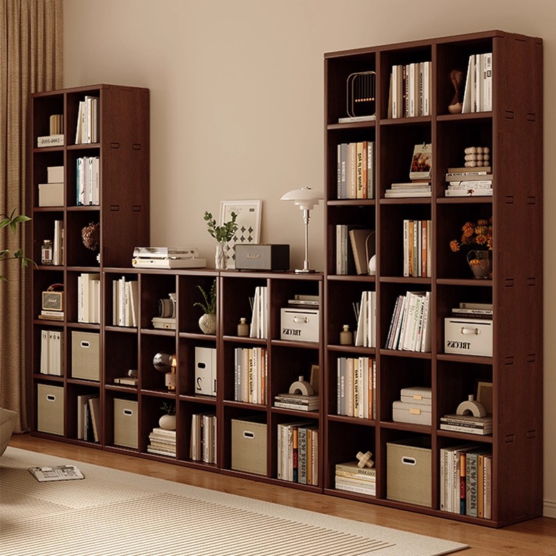 全实木松木可定制整墙书柜