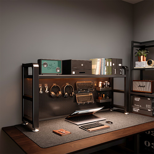 桌面置物架办公桌工位洞洞板金属