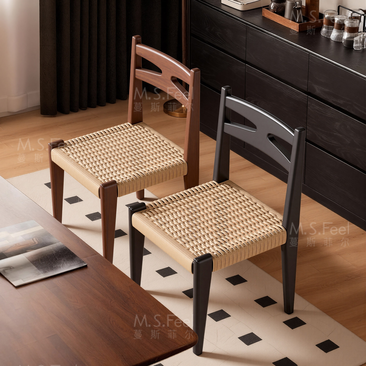 整装高颜值珍品质绳编餐椅