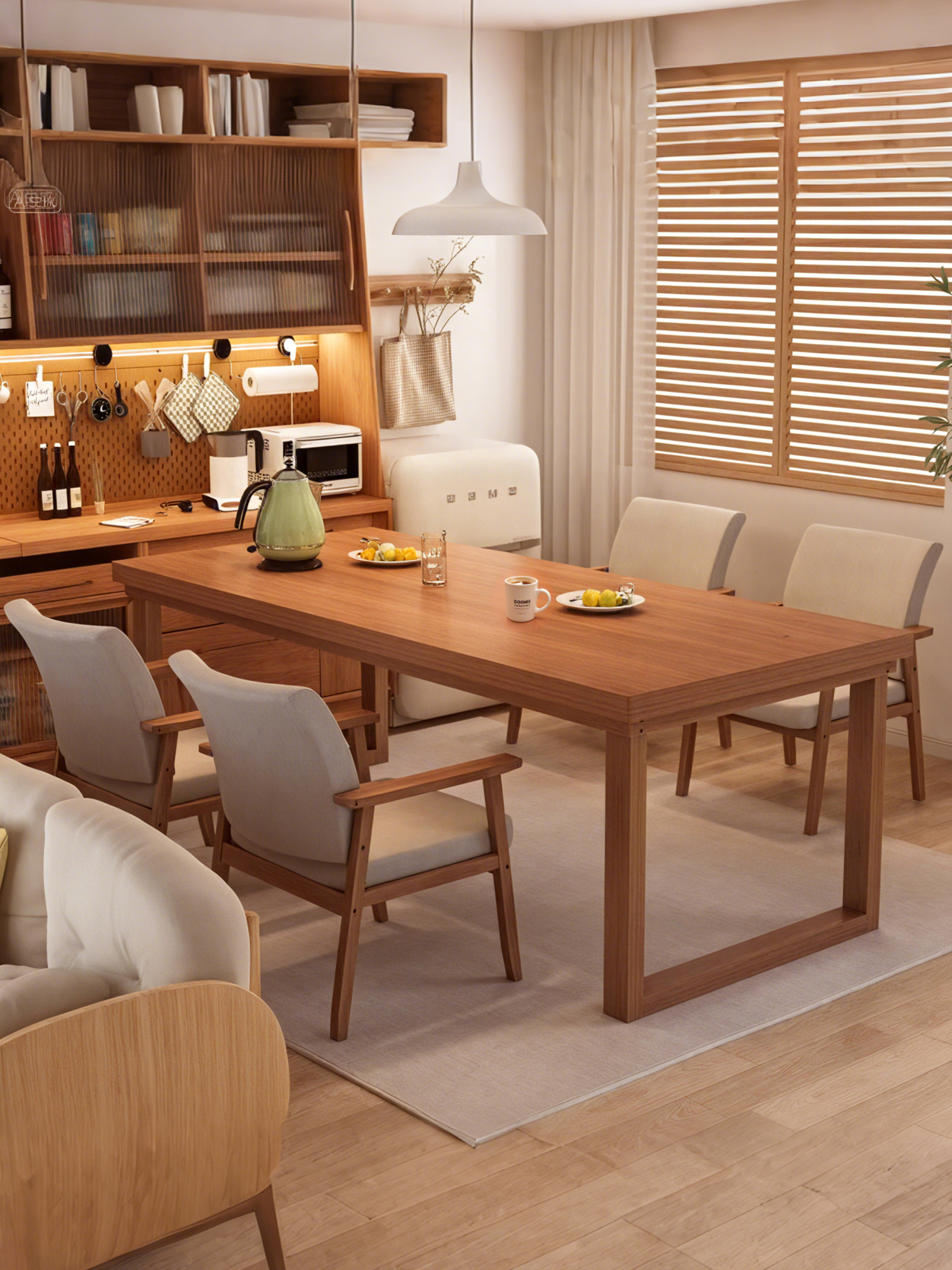 实木大书桌餐厅餐桌椅茶几客厅家用学习桌电脑桌长方形桌子工作台