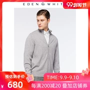 St. Xue Rong mùa thu và mùa đông áo len cashmere nguyên chất nam nửa cổ áo dây kéo kinh doanh đan áo len - Áo len Cashmere