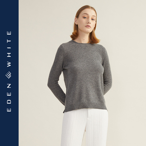 圣雪绒2021秋冬新款女圆领羊绒衫基本款百搭纯色打底针织衫