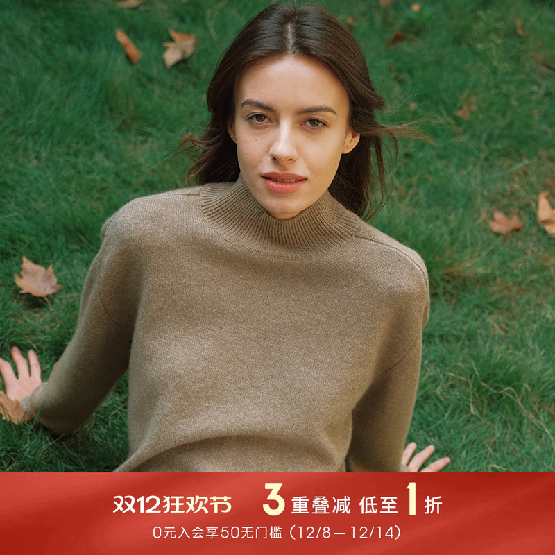 圣雪绒宽松加厚羊绒衫通勤百搭