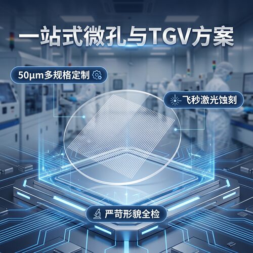 高精度TGV玻璃通孔基板