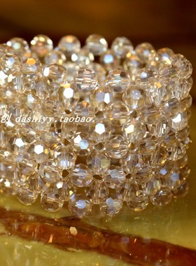 多层水晶手链女宽版韩时尚个性