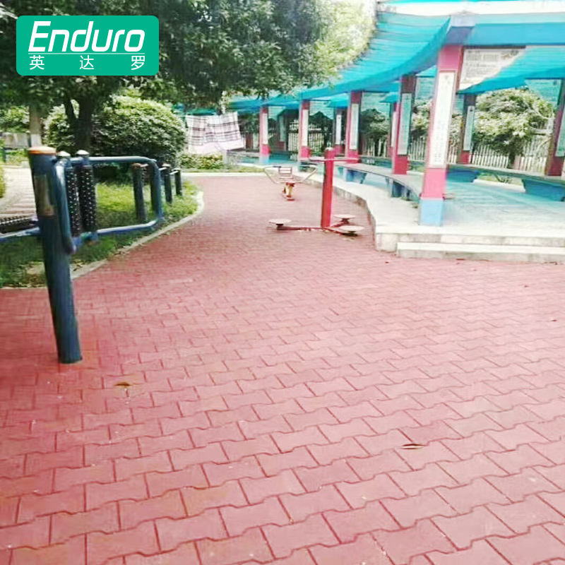 工字型橡胶地砖游乐园弹力可多色拼装橡胶颗粒骨头砖户外小区地面