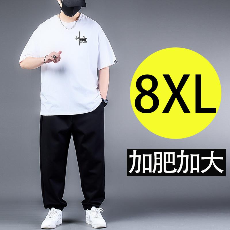 大码男款短袖套装夏季新款