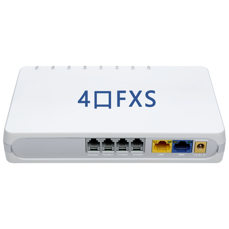 深简G504 4口语音网关IAD FXS SIP网关模拟电话IPPBX支持FreeSWITCH语言 千兆网口网络T.30使用G.711传真T.38