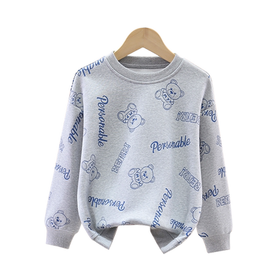 男童卫衣春秋新款圆领卡通