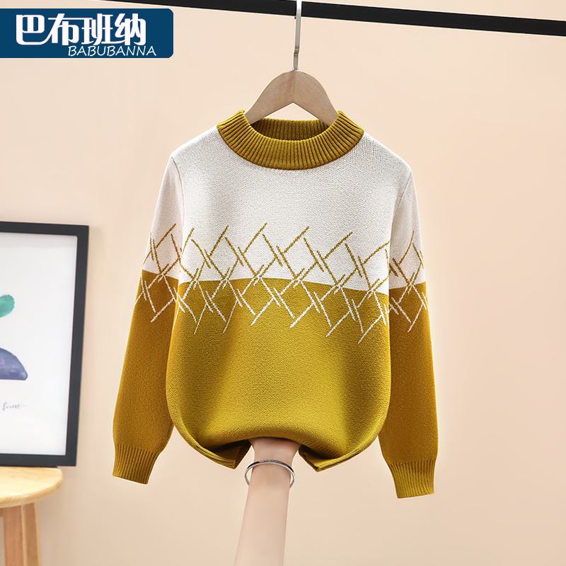 男童毛衣冬季纯棉童装