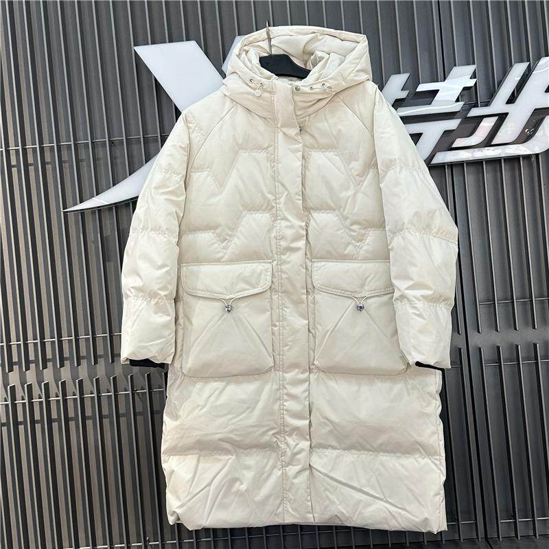 特步中长款羽绒服女2024冬季新款正品加厚保暖外套976428640191