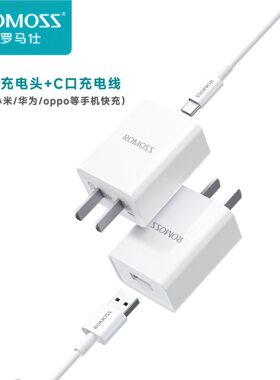 罗马仕充电器套装充电头充电器适用苹果华为小米手机快充C口L口