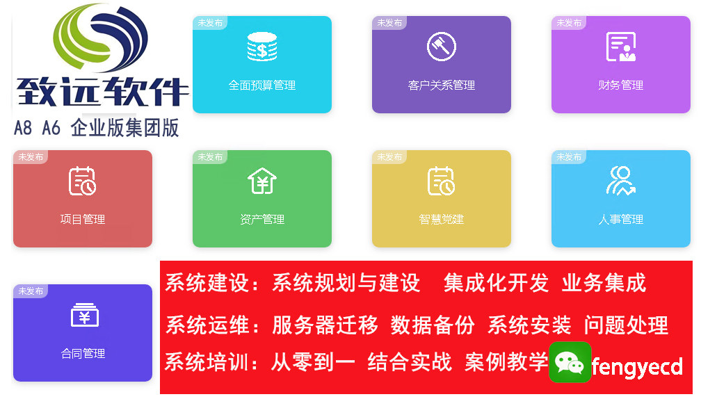 致远OA系统A6 A8+系统应用设计与报表开发问题处理数据恢复迁移