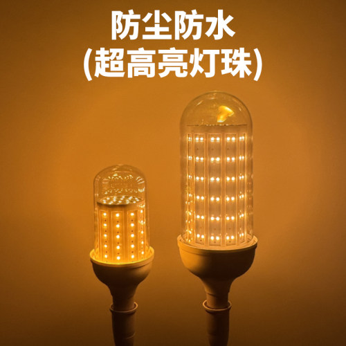 防水尘室户外金黄光LED玉米直播灯泡公园绿化景观彩酒店卧室装饰