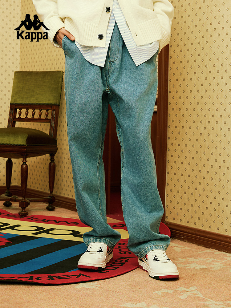 卡帕男牛仔裤复古运动休闲裤