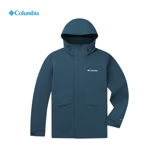 哥伦比亚冲锋衣三合一男秋冬金点防水鹅绒服羽绒内胆两件套XE3587