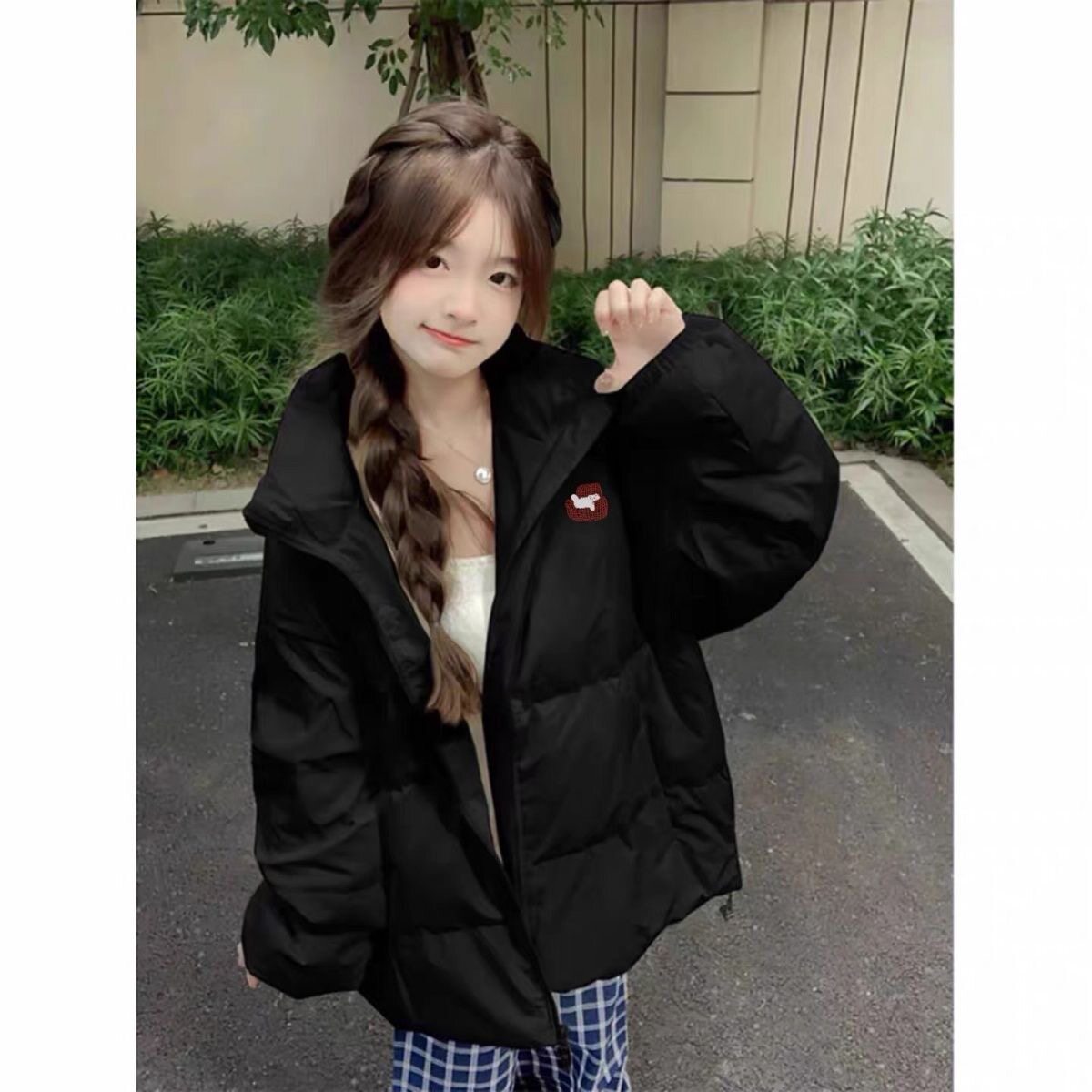 潮流街头羽绒棉服女款冬季面包服立领宽松休闲时尚加厚不臃肿外套