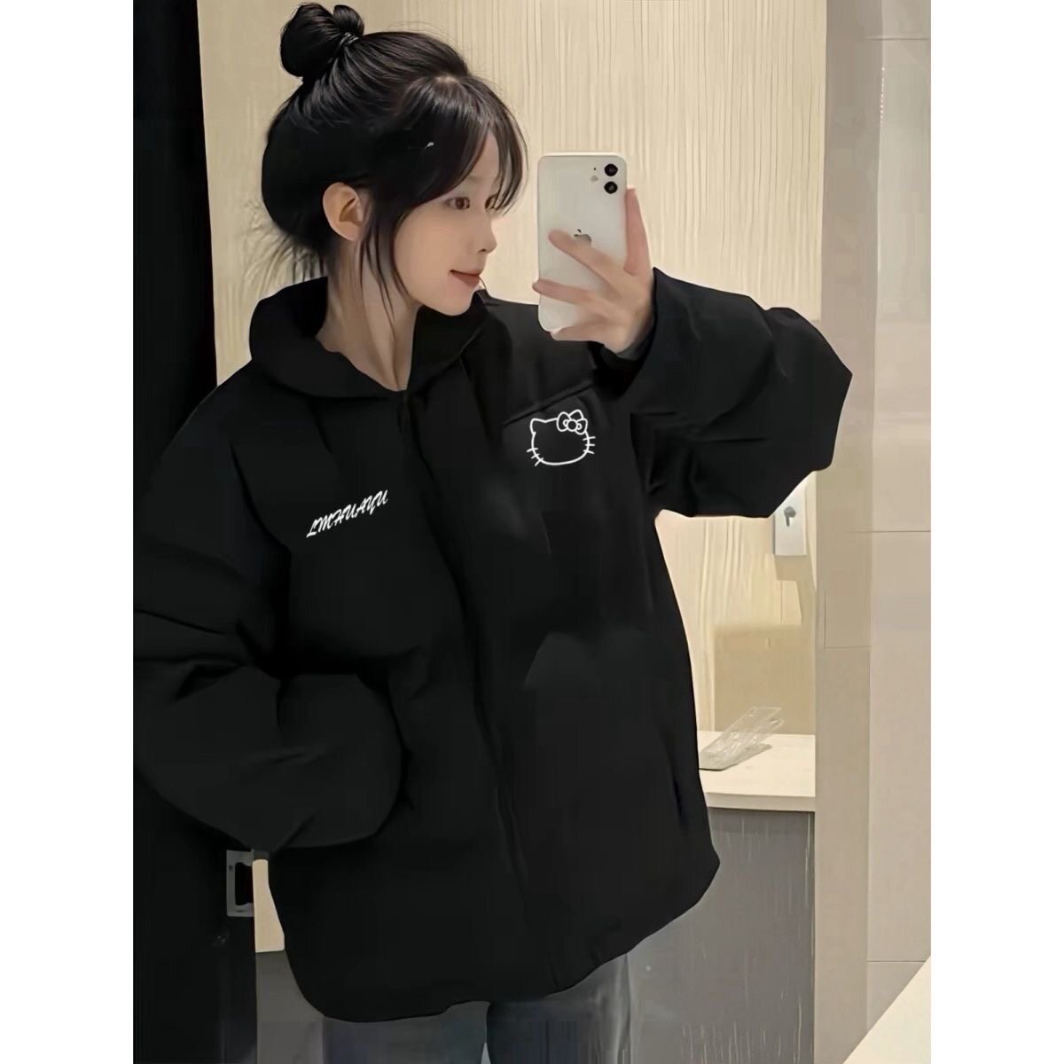 冬季立领羽绒棉服女大童2026新爆款初中高中学生加厚保暖宽松外套