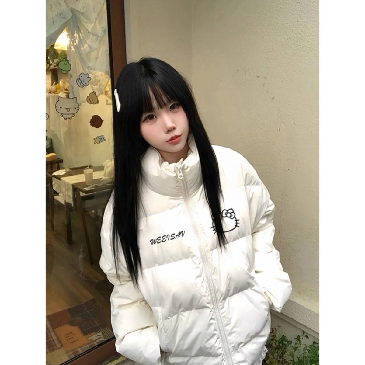 美式复古轻薄防寒羽绒棉服冬季女款学生宽松百搭设计感保暖外套潮