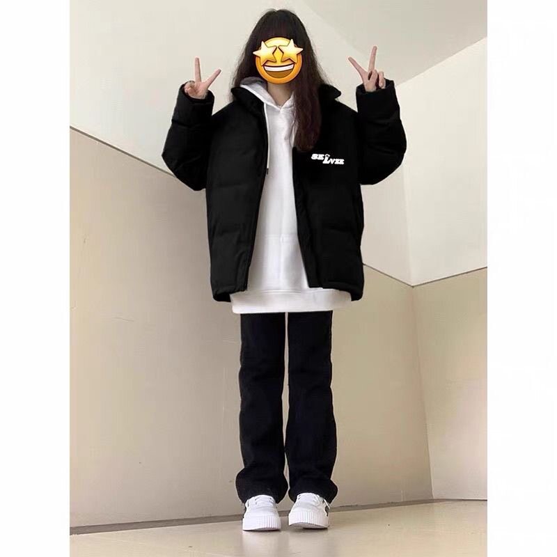美式初中生防寒羽绒棉服女冬季2026新款加厚oversize保暖棉服潮牌