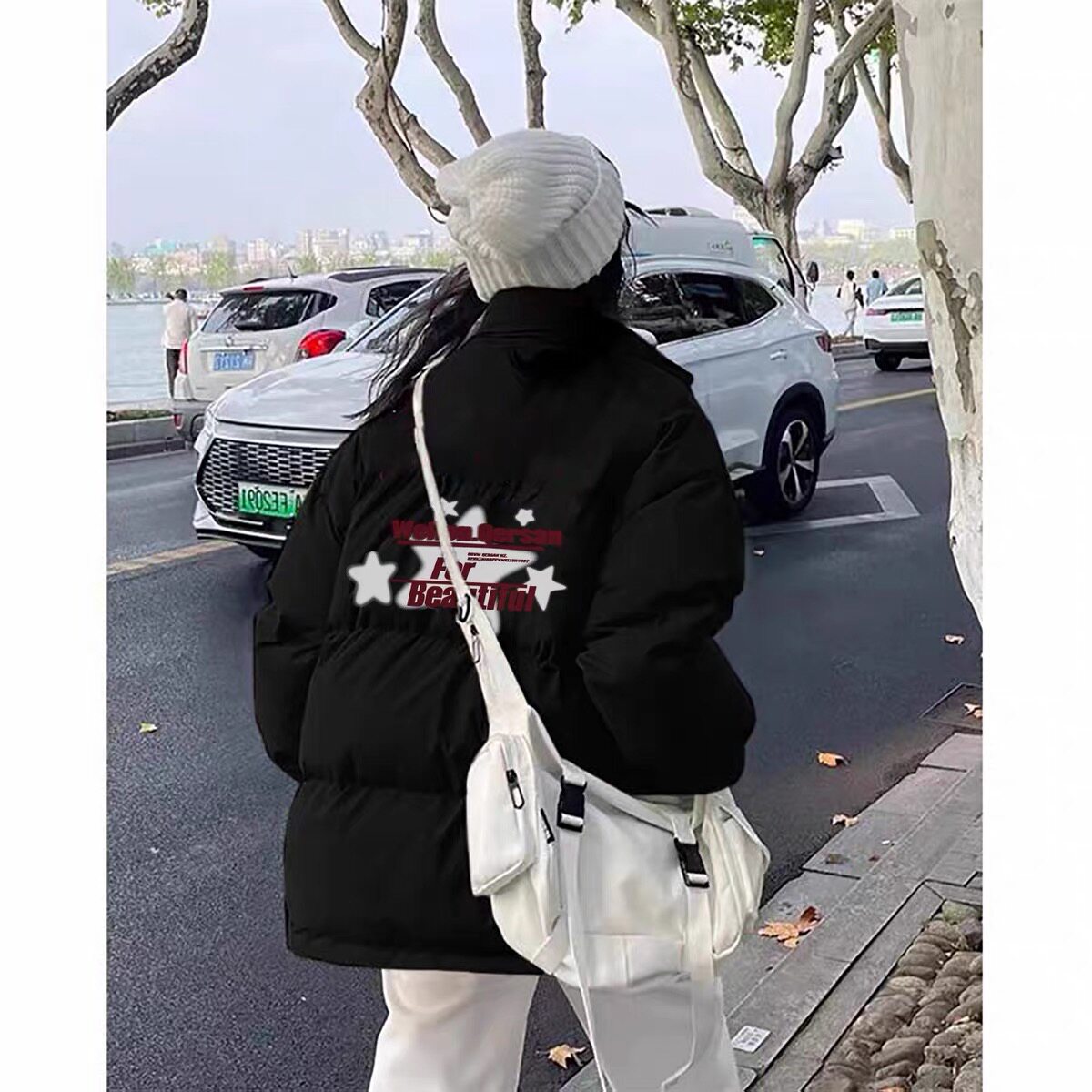 时尚流行羽绒棉衣女冬季2026新款加厚百搭立领小个子初中生面包服