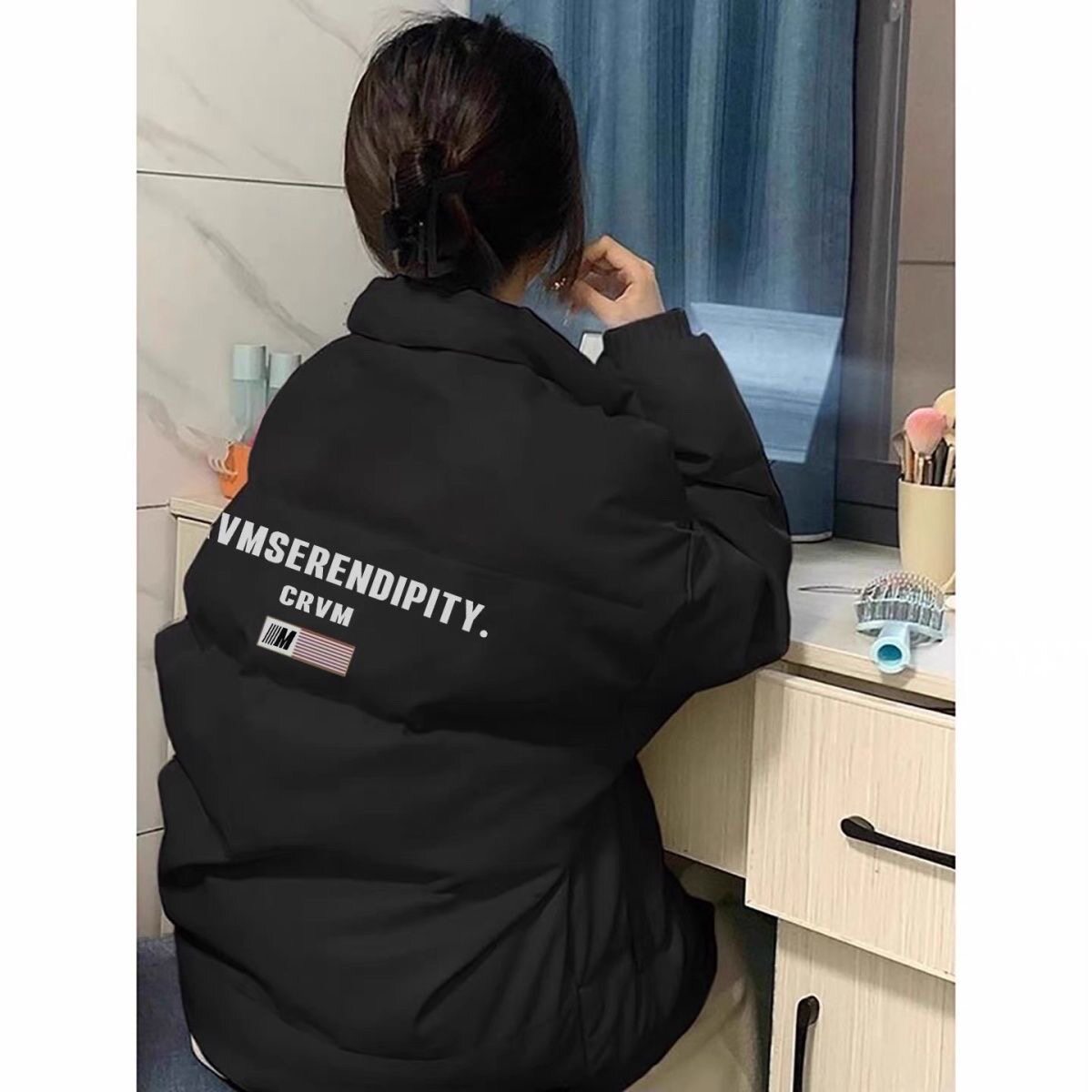 时尚潮流羽绒棉服女款冬季2026新款潮流宽松百搭街头不臃肿面包服