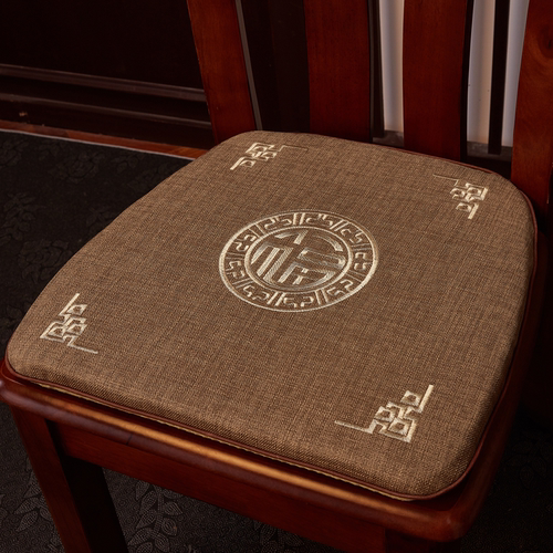 新中式防滑餐椅垫可拆洗