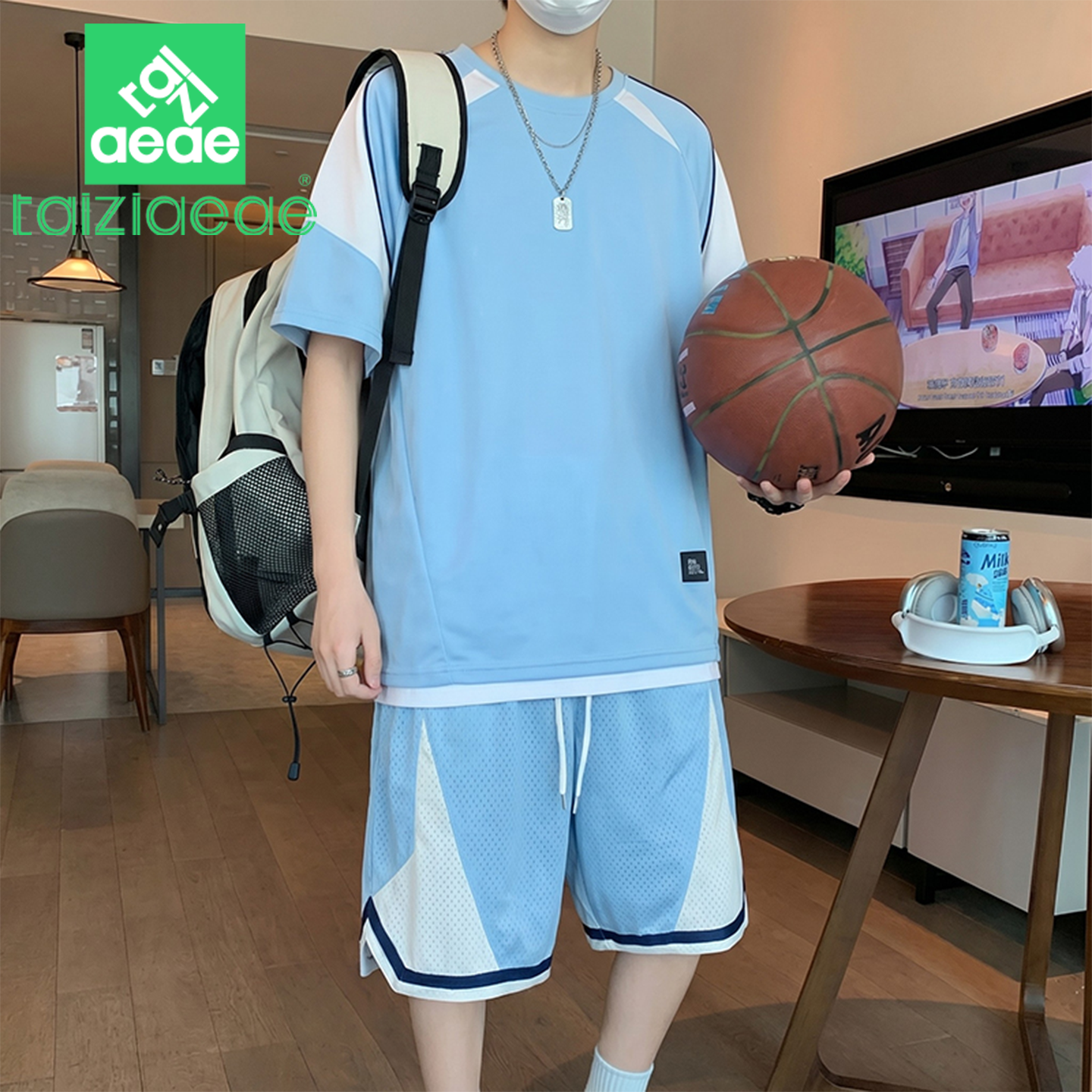 蓝球服速干轻薄背心套装青年男学生休闲团体比赛队服运动训练球衣