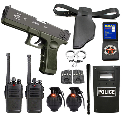 儿童玩具枪电动冲锋枪特种兵套装吃鸡全套手铐手雷演出道具男孩