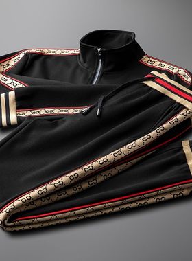 Casual Sports Suit Men 's Light Luxury Stand Collar 2020 Ne